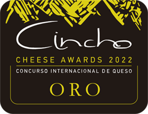 Cincho Cheese Awards 2022. Concurso Internacional de Queso. Oro para el Queso Reserva etiqueta burdeos de Pago Los Vivales