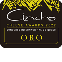 Cincho Cheese Awards 2022. Concurso Internacional de Queso. Oro para el Queso Reserva etiqueta burdeos de Pago Los Vivales