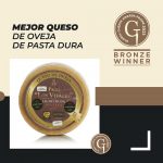 Bronce en la categoría Mejor Queso de Oveja de Pasta Dura para nuestro Queso Reserva etiqueta burdeos en los Global Cheese Awards 2022