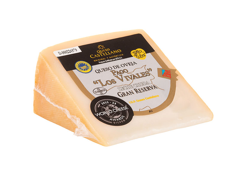 Cuña de un doceavo de Queso de Oveja Gran Reserva Etiqueta Plata Pago Los Vivales