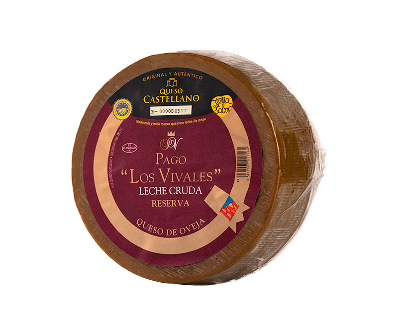 Queso de Oveja Reserva Etiqueta Burdeos Pago Los Vivales mini envasado al vacío