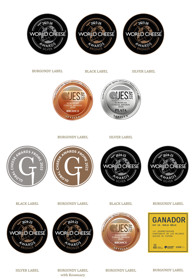 Prémios dos queijos Pago "Los Vivales" Prémios dos queijos Pago "Los Vivales"