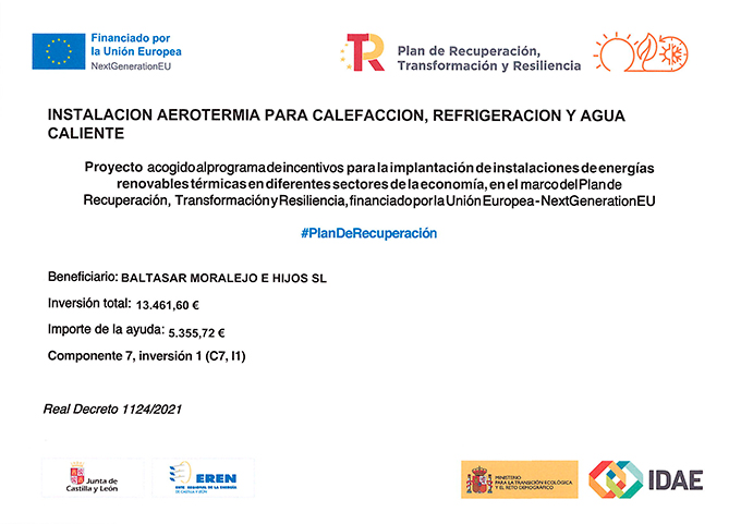 Instalación Aerotermia para Calefacción, Refrigeración y Agua Caliente Ampliación Fábrica de Quesos